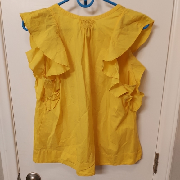 Anthropologie HD in Paris ruffle sleeve top - Picture 2 of 4